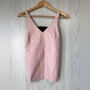 Tibi Blush Pink Lamb Leather Camisole Top – Size 0